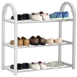Pantofar PVC si metal, Sersimo cu 3 rafturi, 49x48cm, argintiu Household NewTrend