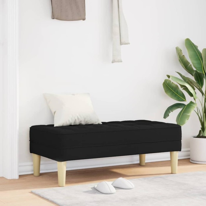 vidaXL bancă Negru 113 x 57 x 39 cm țesătură 42001937