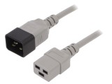 Cablu de Alimentare 1,8m Gri 16A IEC C19 la C20 3x1,5mm2