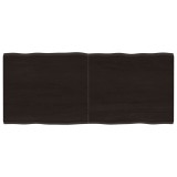 vidaXL Blat masă, 140x60x4 cm, gri, lemn stejar tratat contur organic
