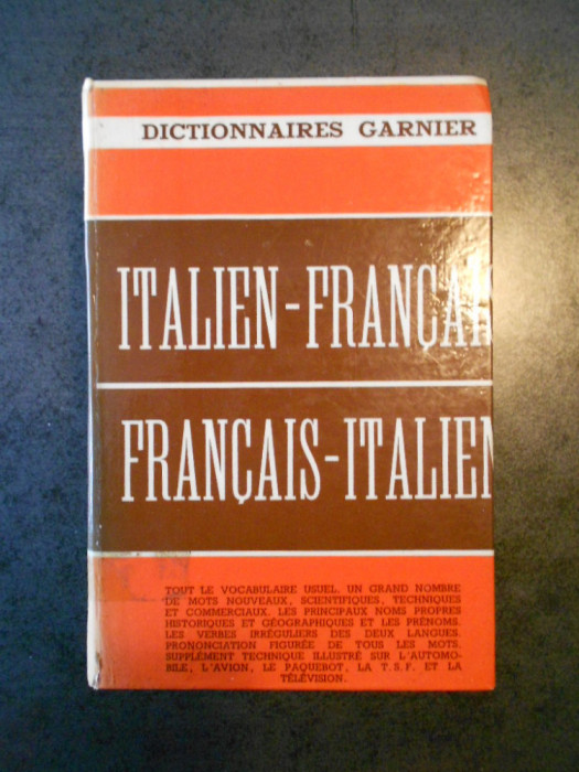 DICTIONNAIRE MODERNE ITALIEN-FRANCAIS ET FRANCAIS-ITALIEN (1959)