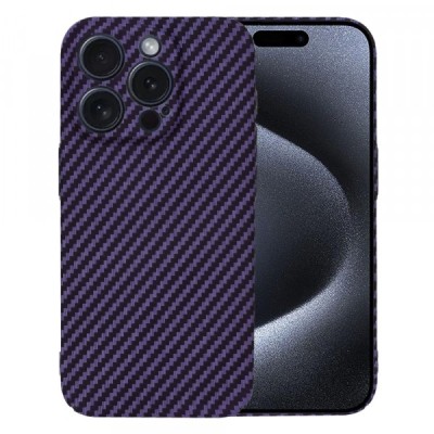 Husa pentru Apple iPhone 15 Pro, Techsuit, Carbonite FiberShell, Mov foto