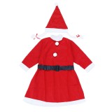 Costum craciunita pentru fata, varsta 7-9 ani, 3 piese, polar