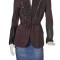 Tunica mov model deosebit unic tip army denim fin accent piele maneci
