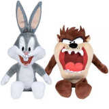 Set 2 jucarii din plus Bugs Bunny 18 cm si Diavolul Tasmanian 16 cm (sitting), Play By Play