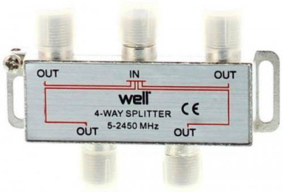 Splitter CATV 4 iesiri 5-2450Mhz Well foto