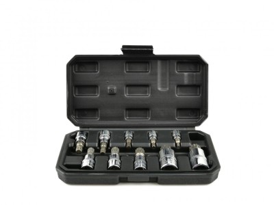 Set tubulare M4-M18, prindere 1/4, 3/8, 1/2, 10 elemente, Geko G13551 foto