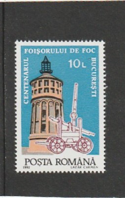 ROMANIA 1992 LP 1285 CENTENARUL FOISORULUI DE FOC BUCURESTI MNH NESTAMPILAT foto