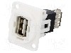 Conector {{Tip conector}}, colier (2 orificii), orificiu pentru &amp;#351;urub conic, pt. montare pe panou, CLIFF - CP30208NW