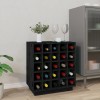 vidaXL Dulap Vinuri Lemn Masiv Pin Negru 55.5x34x61cm Suport 25 Sticle