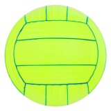Minge Volei Plajă, Model Fluorescent, Culoare Galbenă, Dungi Bleu, Diametru 23 cm