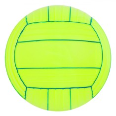 Minge Volei Plajă, Model Fluorescent, Culoare Galbenă, Dungi Bleu, Diametru 23 cm