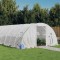 vidaXL Seră cu cadru din oțel, alb, 96 m&sup2;, 24x4x2 m