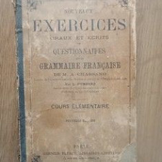 Exercices et questionnaire sur la "Nouvelle grammaire française" de M. A. Chassang