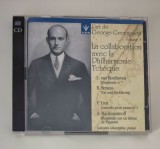Cd Audio muzica clasica George Georgescu dirijor / Valentin Gheorghiu pian / Dublu cd Contine autograf Valentin Gheorghiu/ Beethoven Strauss Liszt