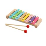 Cumpara ieftin Xilofon multicolor 23 x 12 cm pentru copii 4-6 ani, din lemn si ABS, 8 note muzicale