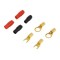 Set 4 papuci terminal 10GA 4mm izolati rosu si negru tip furca si