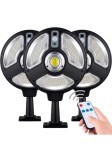Cumpara ieftin Set 3 bucati Lampa Solara Rotunda cu Senzor de Miscare, Suport Reglabil 360, IPX65 si Telecomanda - Copie