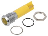 Lampă de control LED galbenă Q12 cu IP67 și dimensiune &Oslash;12mm