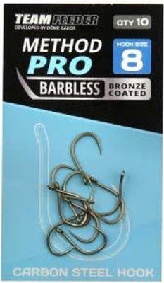 Carlige Team Feeder By Dome Method Pro Barbless, Nr.8, 10buc/pac foto