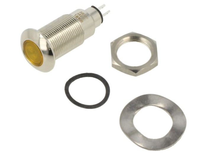 Lampă de control LED galbenă 12-28V