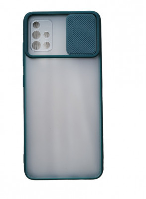 Huse silicon cu protectie camera slide Samsung Galaxy A51 Verde foto