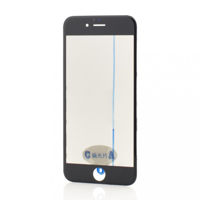 Geam Sticla + OCA iPhone 6, 4.7 + Rama + Polarizator, Negru