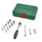 BOSCH Set cheie clichet cu biti si prelungitoare in geanta textila, prindere 1/4, 14 piese
