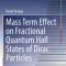 Mass Term Effect on Fractional Quantum Hall States of Dirac Particles