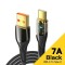Cablu Date Incarcare USB-A la USB-C, LED, Transparent, 100W, 7A, SuperDart, 2M