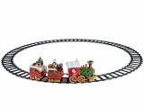 Trenulet Craciun, muzical cu leduri plastic multicolor cm 52 x 11 x 16 H, &Oslash; 137