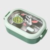 Caserola Container pentru Pranz, Cyrax, Caserola LUNCH BOX pentru Studenti, din Plastic PP, pentru Scoala, Compartiment Metalic in Interior, 22.5 x 14