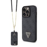 Guess - Crossbody 4G Metal Logo (GUHCP15LP4TDSCPK) - iPhone 15 Pro - Black