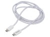 Cablu USB 2.0 USB C 1,5m alb PVC 100W