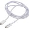 Cablu USB 2.0 USB C 1,5m alb PVC 100W