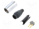 Conector XLR mufă tată 3 PIN drept lipire 16A 14AWG NEUTRIK