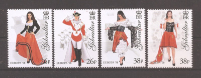 Gibraltar 1998 &amp;ndash; EUROPA CEPT- Sarbatori Nationale. Costume, MNH foto