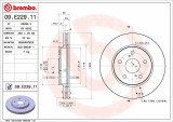 BREMBO 09.E229.11 PRIME LINE - UV Coated Disc frana