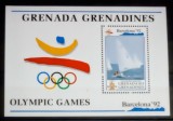 Grenada 1992 sport Jocurile Olimpice Barcelona 92, navigație , bloc neștampilat
