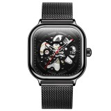 Cumpara ieftin TIO Ceas mecanic automatic barbatesc Analog Negru Bratara reglabila
