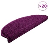 Cumpara ieftin Covorase scari, 20 buc., 65x21x4 cm, violet, semirotunde, mari