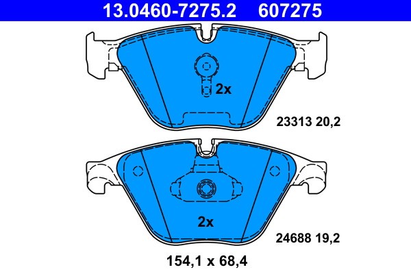 ATE 13.0460-7275.2 set placute frana,frana disc
