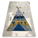 Covor PETIT TIPI gri, 140x190 cm, Dreptunghi, Polipropilena