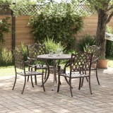vidaXL Set de masă pentru grădină 5 pcs Bronz Aluminiu 3334692
