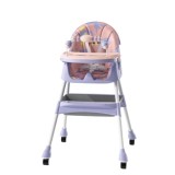 Scaun de Masa 2in1, Cyrax, pentru Copii de la 6 luni - 5 Ani, Inaltime Reglabila, Centura in 5 Puncte, Tava de Masa, Roti cu Frana, Cos Depozitare, Ju