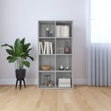 vidaXL Bibliotecă/Servantă, gri sonoma, 66x30x130 cm, lemn prelucrat