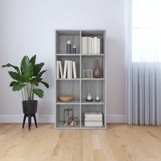 vidaXL Bibliotecă/Servantă, gri sonoma, 66x30x130 cm, lemn prelucrat