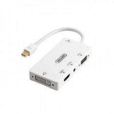 Adaptor UNITEK Y-6354 miniDisplayPort - HDMI / DVI / VGA / Audio foto