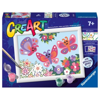 Ravensburger - Pictura pe numere fluturi fericiti foto
