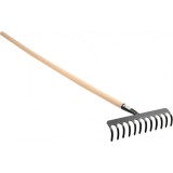 FLO Grebla metalica cu 10 dinti si coada din lemn